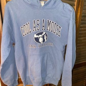'cool as a moose' bar harbor tourist hoodie